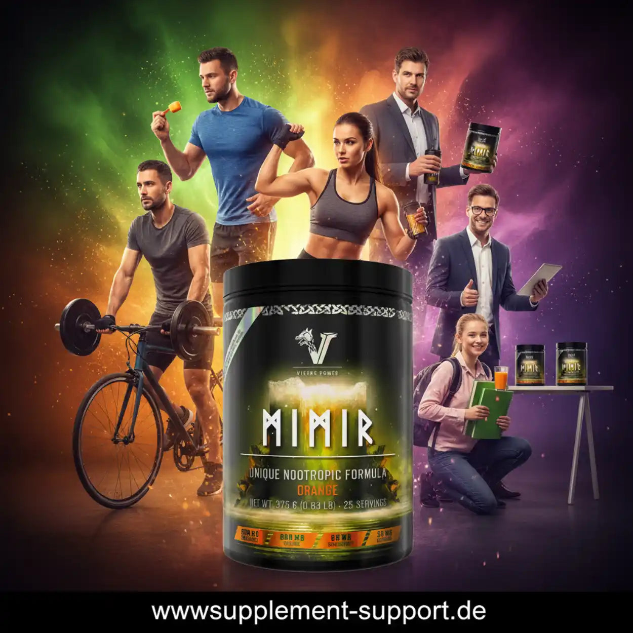Mimir Nootropik-Formel Orange – Energiebooster für Sport, Studium & Beruf