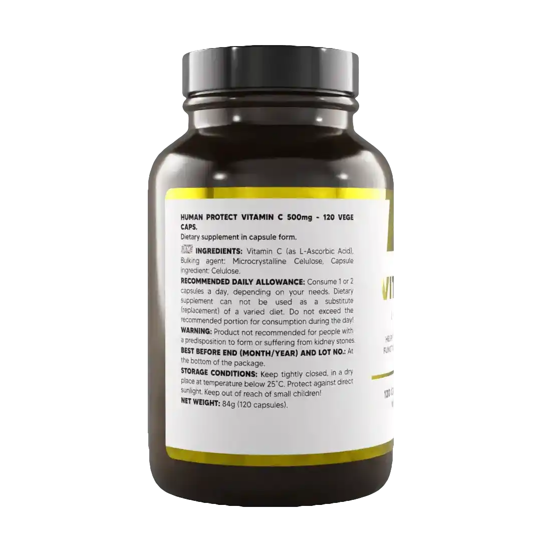 Vitamin C 500 mg, 120 Kapseln. - Supplement Support