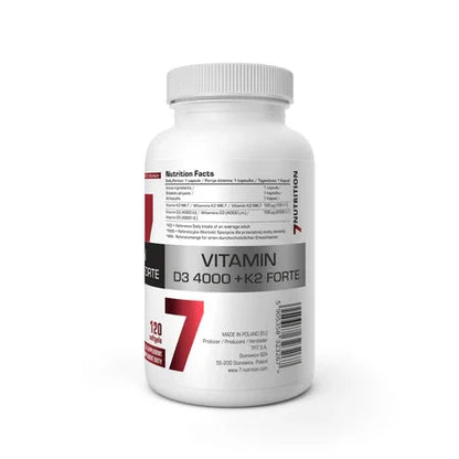Vitamin D3 4000 + K2 Forte Nahrungsergänzungsmittel mit 120 Kapseln, hochwertige Vitamine für Gesundheit & Sport