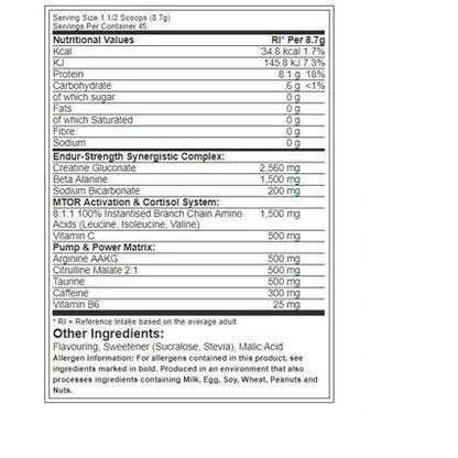 Warrior Rage Pre Workout Booster 392g - Supplement Support