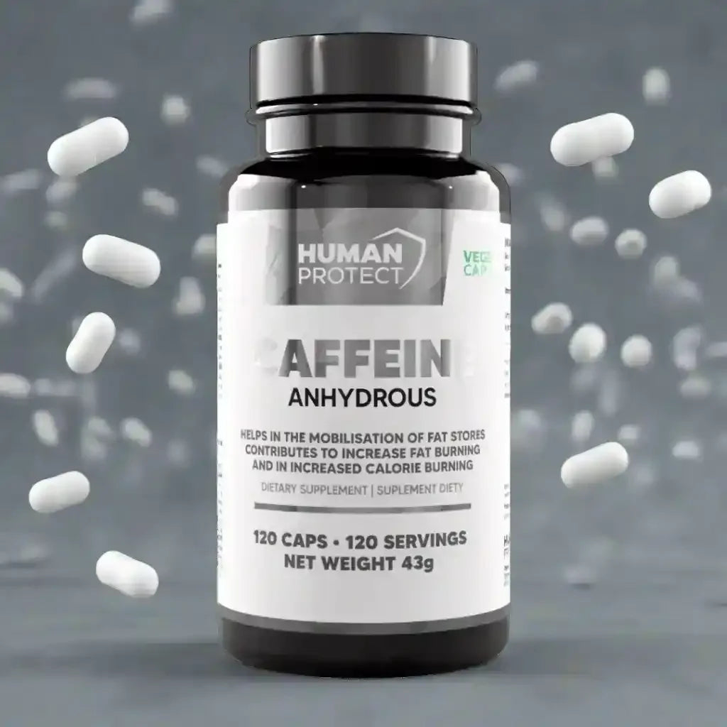 Wasserfreies Koffein, 120 Kapseln. - Supplement Support