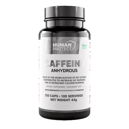 Wasserfreies Koffein, 120 Kapseln. - Supplement Support