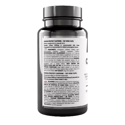 Wasserfreies Koffein, 120 Kapseln. - Supplement Support