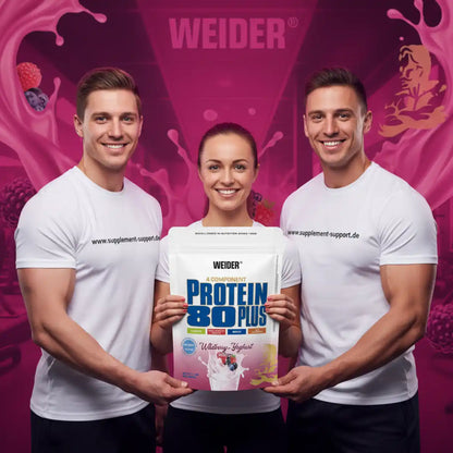 WEIDER Protein 80 Plus Wildberry-Yoghurt für Muskeltraining und Ernährung