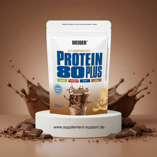 Weider Protein 80 Plus Schokoladen-Geschmack mit 4-Komponenten-Protein-Mischung