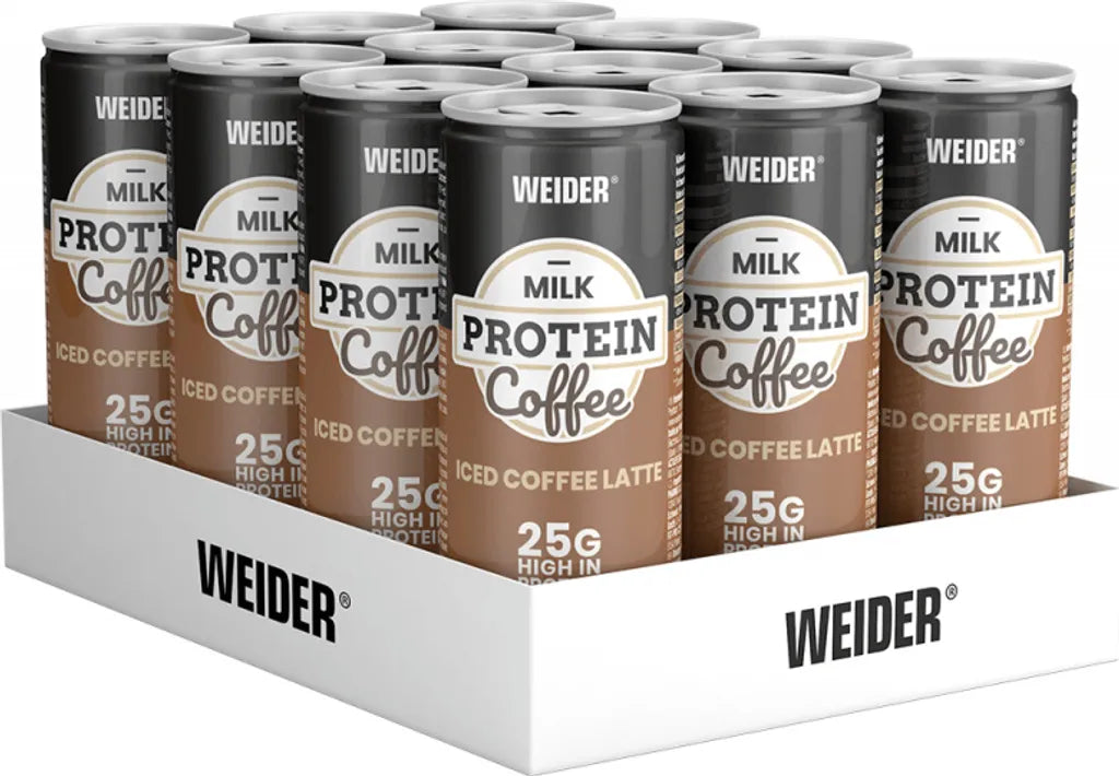Weider Protein Coffee,12x250 ml Dose (inkl. Pfand), Iced Coffe Latte - Supplement Support