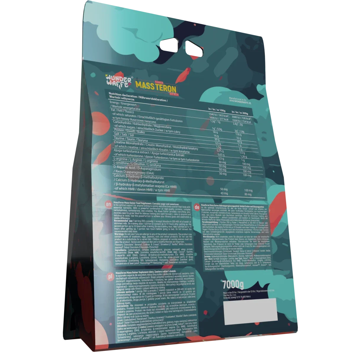Wunderwaffe® MASSTERON Premium Mass Gainer 7kg - Supplement Support