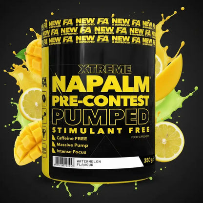 XTREME Napalm Pre Workout Booster PUMPED 350g Stimfree - Supplement Support
