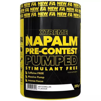 XTREME Napalm Pre Workout Booster PUMPED 350g Stimfree - Supplement Support