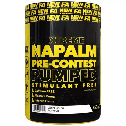 XTREME Napalm Pre Workout Booster PUMPED 350g Stimfree - Supplement Support