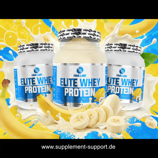 Elite Whey Protein mit Banane, Nahrungsergänzungsmittel für Sportler, Proteinpulver