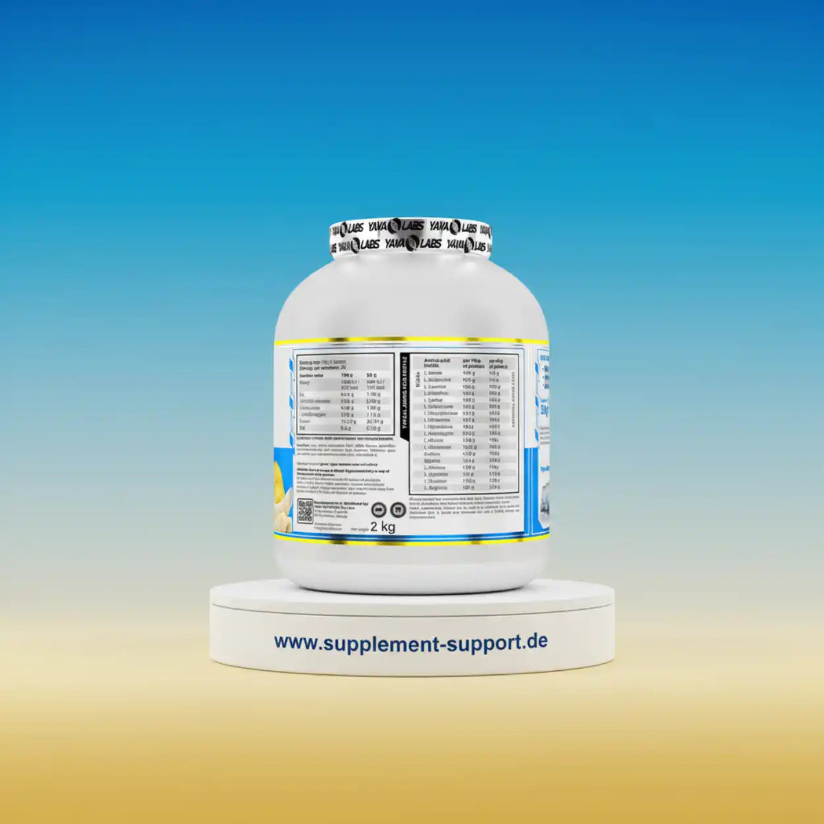 2 kg Proteinpulver von YAYA LABS, Nahrungsergänzungsmittel für Sportler, Supplement Support