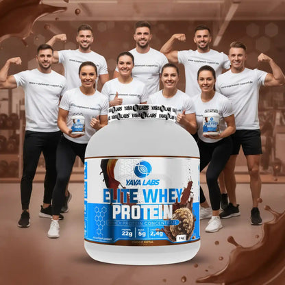 Yava Labs Elite Whey Protein Choco Royal – Hochwertiges Proteinpulver für Sportler mit 22g Protein pro Portion