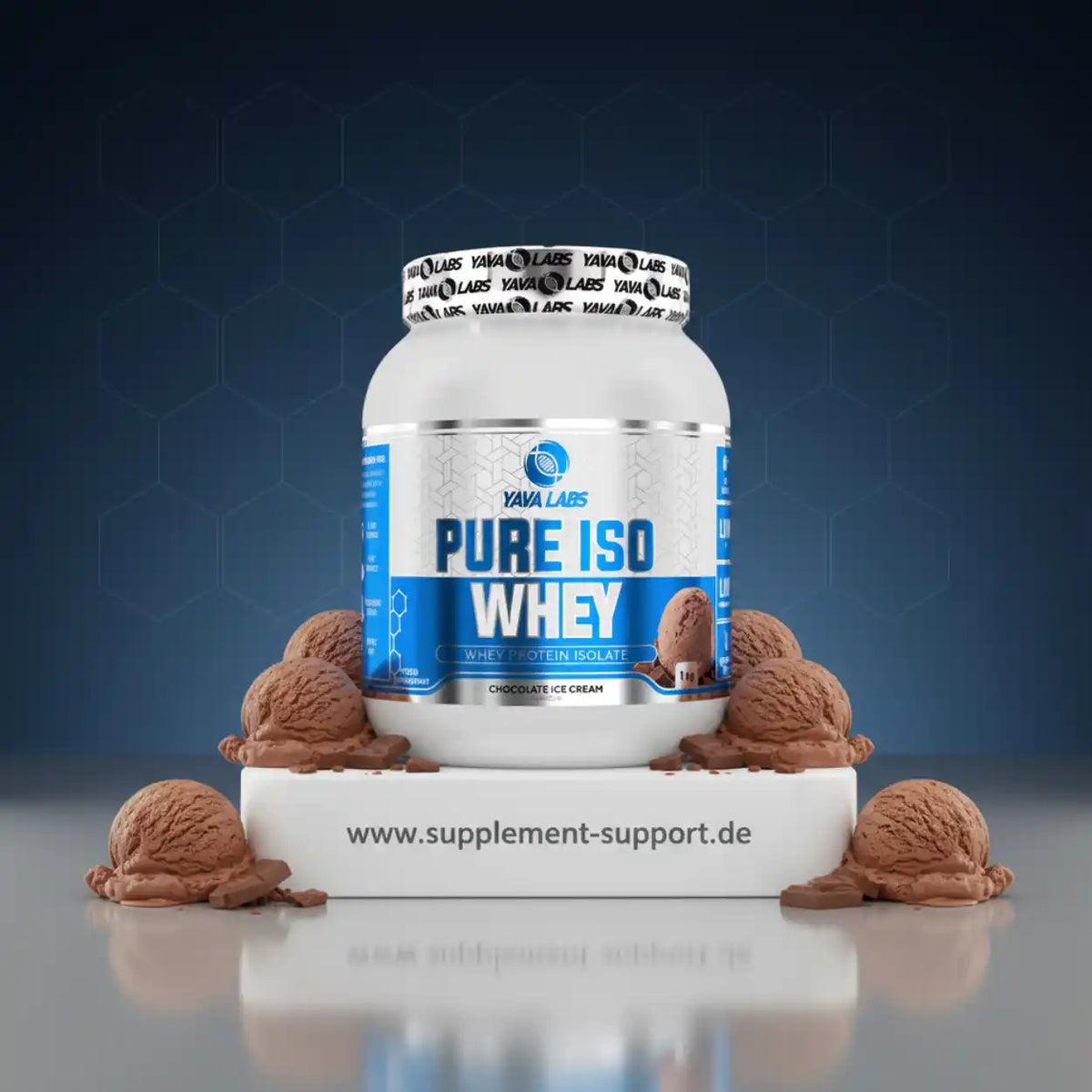 Yaya Labs Pure Iso Whey Protein Isolate Schokoladeneis-Geschmack, hochwertiges Sportnahrungsergänzungsmittel