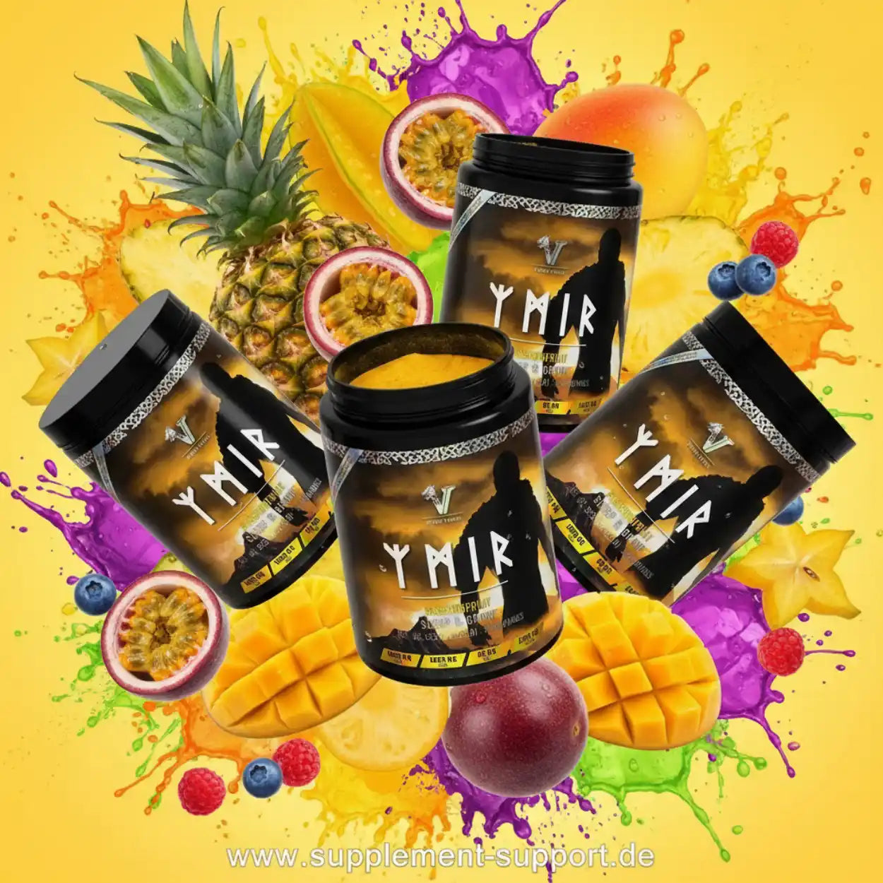 Ymir Protein Powder mit tropischen Früchten, ideal für Sportler und Fitness-Enthusiasten