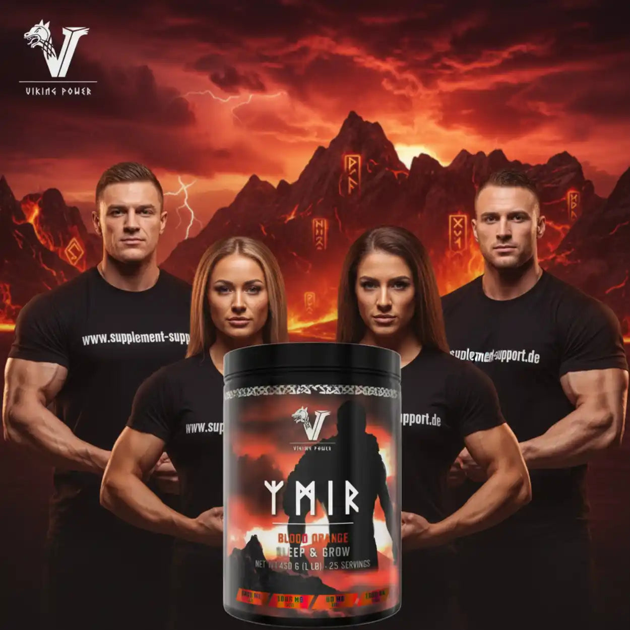 Ymir Blood Orange Sleep & Grow von Viking Power – Nahrungsergänzung für Muskelwachstum und Regeneration