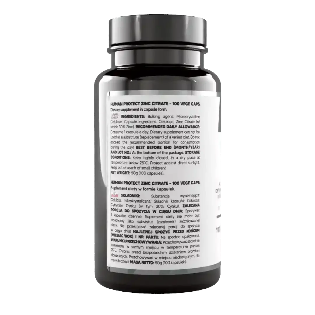 Zink Citrat 100 Kapseln 50mg - Supplement Support
