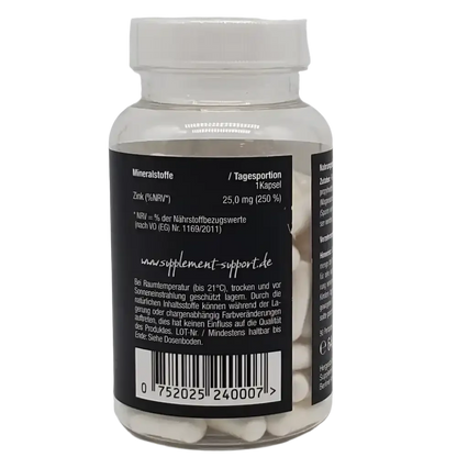 Zink Citrat 90 Vegan Kapseln 25mg - Supplement Support